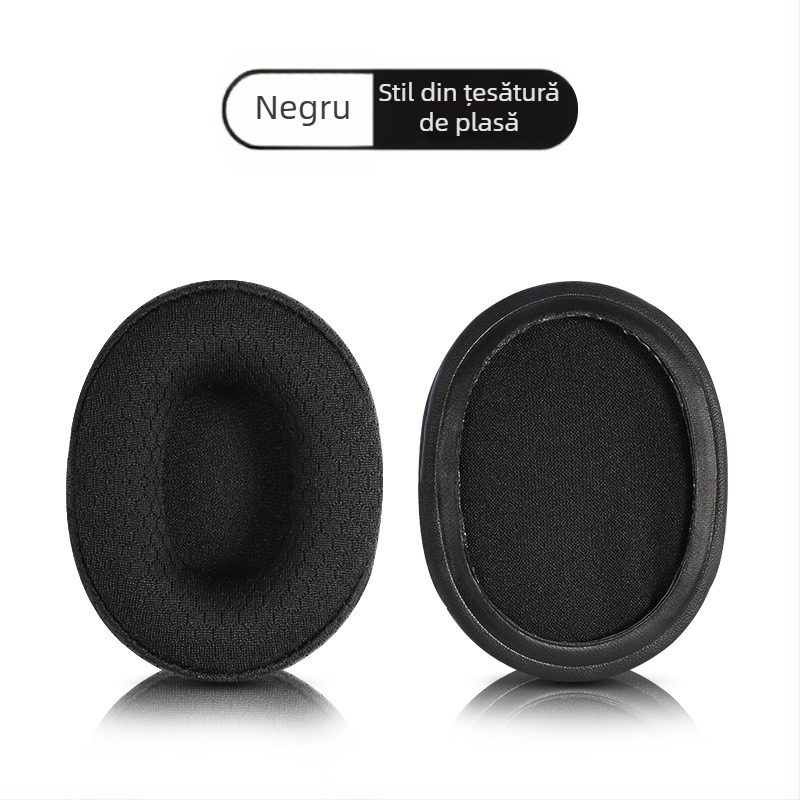 Capace pentru pernele de urechi Audio-Technica ATH-SR5/SR5BT, din piele cu burete, protecție pentru banda de cap și pernă pentru traversă