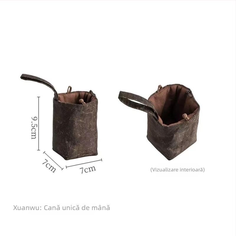 Set de ceai pentru călătorii, cu husă pentru cești și accesorii – set mare, portabil, în geantă de depozitare