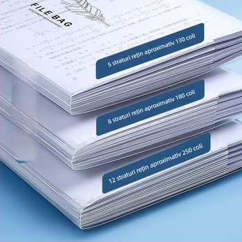 Hua Jie A4 fișier acordeon cu mai multe compartimente, design desen animat – capacitate mare pentru stocarea lucrărilor de examen