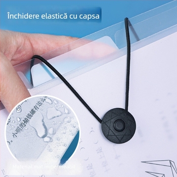 Hua Jie A4 fișier acordeon cu mai multe compartimente, design desen animat – capacitate mare pentru stocarea lucrărilor de examen