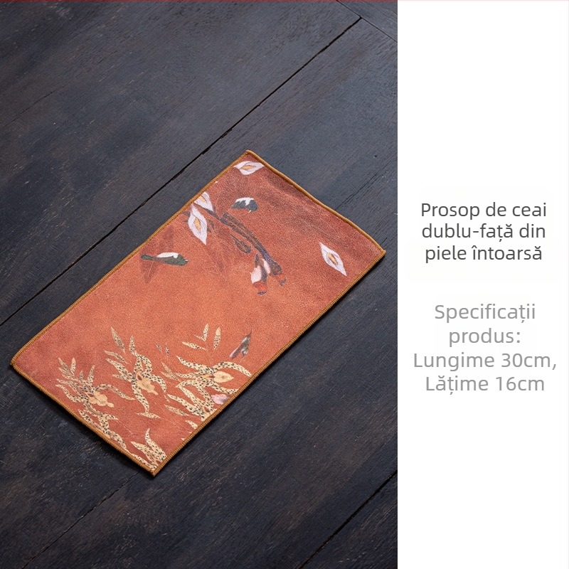 Prosop de velur pentru ceai, pânză de ceai și covoraș pentru masă – accesorii pentru ceremonia Gongfu a ceaiului