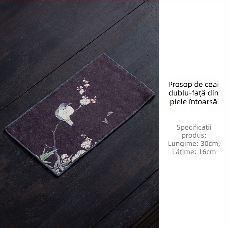 Prosop de velur pentru ceai, pânză de ceai și covoraș pentru masă – accesorii pentru ceremonia Gongfu a ceaiului
