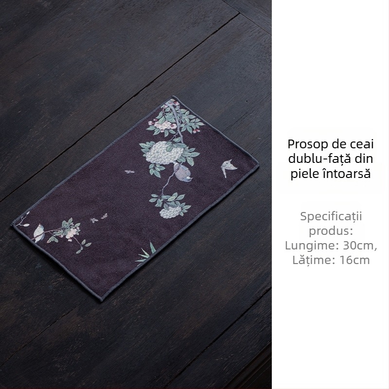 Prosop de velur pentru ceai, pânză de ceai și covoraș pentru masă – accesorii pentru ceremonia Gongfu a ceaiului