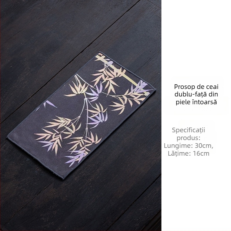 Prosop de velur pentru ceai, pânză de ceai și covoraș pentru masă – accesorii pentru ceremonia Gongfu a ceaiului