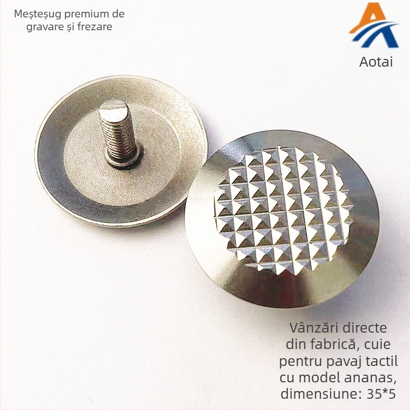 Ao Titanium 304 oțel inoxidabil: șuruburi pentru bandă tactilă, pentru garaje, calmarea traficului și trasee accesibile