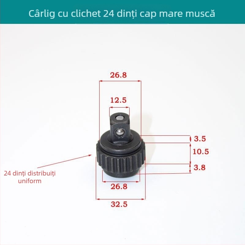 Set de reparații pentru cheie cu soclu, dinți 72, în geantă cu accesorii