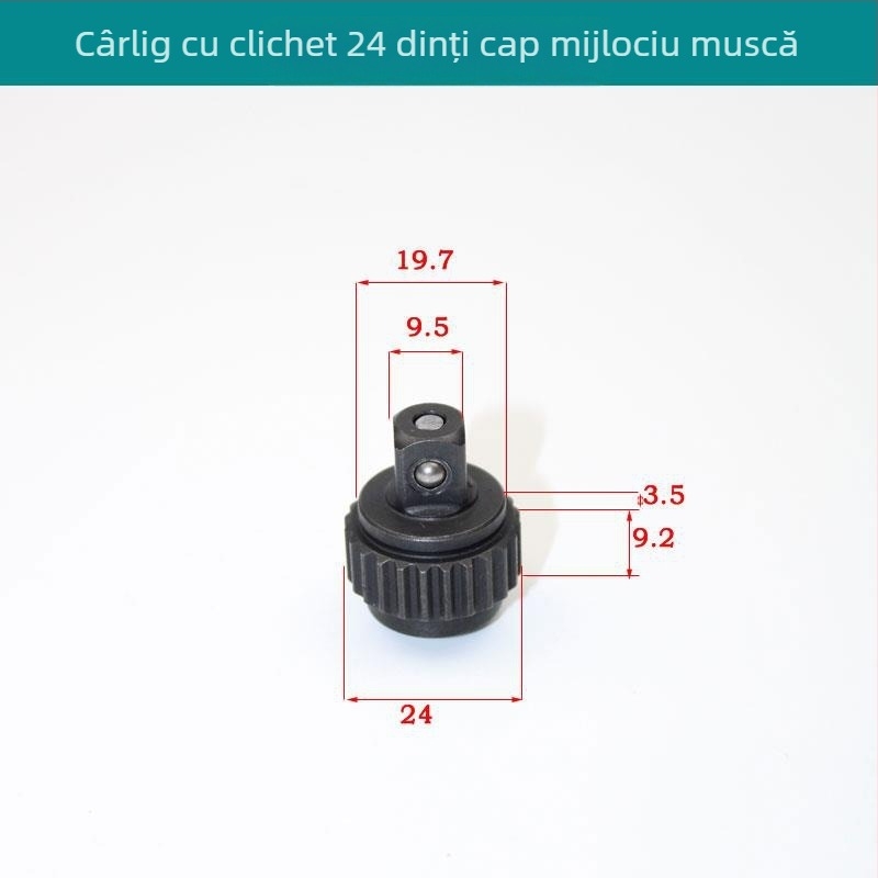 Set de reparații pentru cheie cu soclu, dinți 72, în geantă cu accesorii