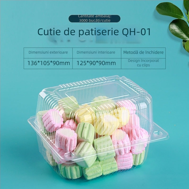 Cutie blister transparentă din plastic pentru ambalarea prăjiturilor, sigilare pentru menținerea prospețimii — cutie cadou