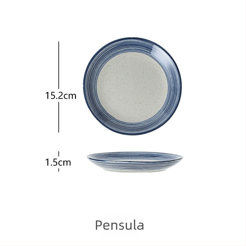 Farfurie rotundă din porțelan pictat manual, retro, 15 cm, porțelan cu oase, pentru ceai și gustări cu fructe uscate