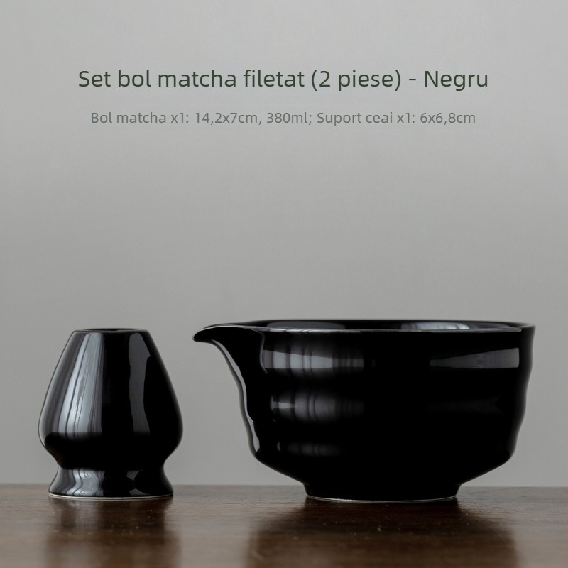 Vas de matcha din ceramică, tel ceramic pentru ceai, amestecător de ceai, design retro cu cioc de vultur filetat, unealtă pentru prepararea ceaiului