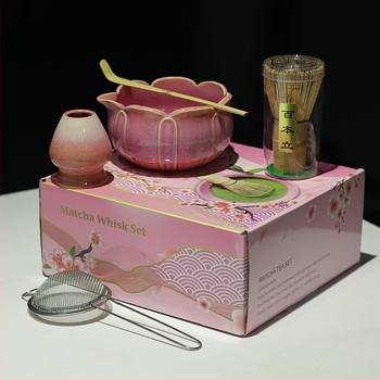 Vas de matcha în stil japonez cu gură, set ceramic de ustensile pentru matcha, suport pentru telul de amestec, ceainic și accesorii pentru ceremonia ceaiului