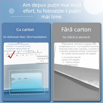 Jerry dosar A3 pentru teste, capacitate mare, inserții transparente, mapă de fișiere cu mai multe pagini