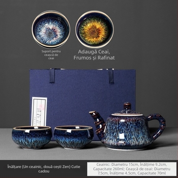 Jingdezhen ceașcă ceramică Kung Fu pentru ceai, Tianmu Zhan, Jianzhan Pu'er pentru degustare de ceai