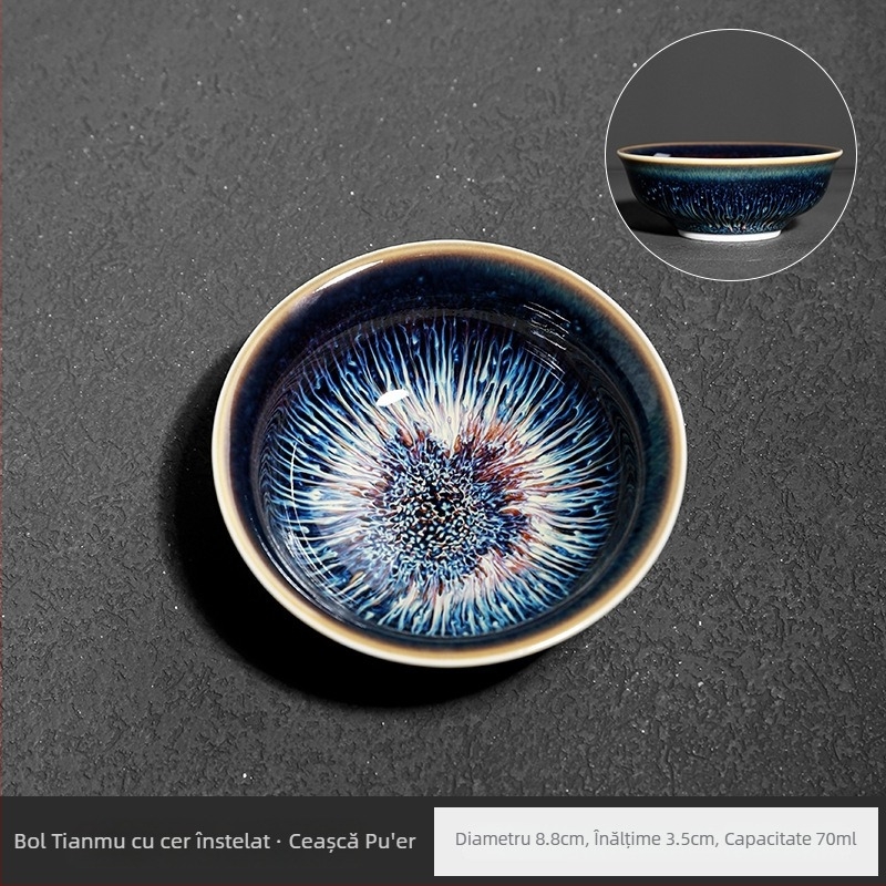 Jingdezhen ceașcă ceramică Kung Fu pentru ceai, Tianmu Zhan, Jianzhan Pu'er pentru degustare de ceai