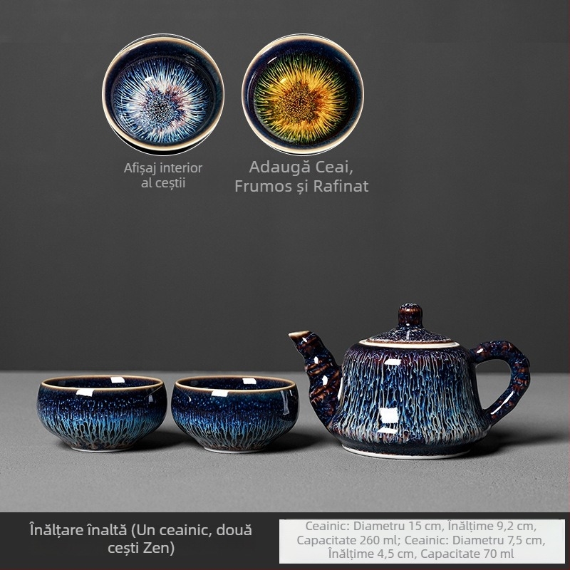 Jingdezhen ceașcă ceramică Kung Fu pentru ceai, Tianmu Zhan, Jianzhan Pu'er pentru degustare de ceai