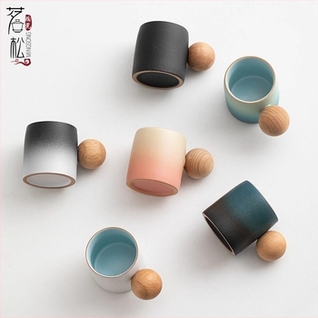 Set ceramic pentru cafea în stil japonez, căni pentru ceai de după-amiază și cadou