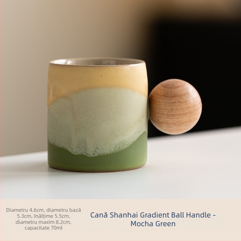Set ceramic pentru cafea în stil japonez, căni pentru ceai de după-amiază și cadou