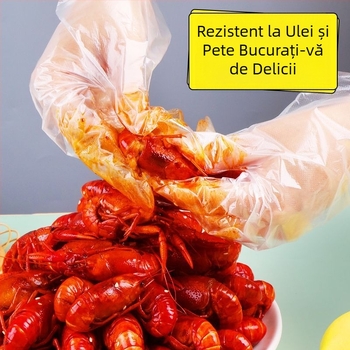 Mănuși de unică folosință, clasă alimentară, îngroșate, ambalate individual, anti-alunecare, pentru uz comercial