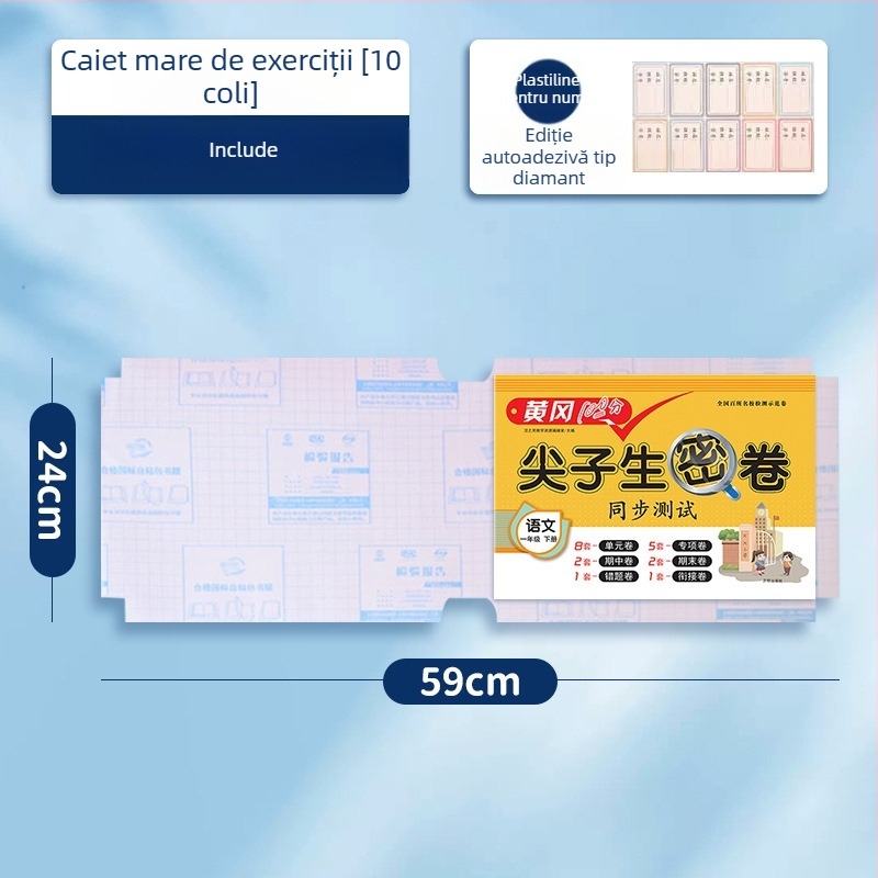 Film transparent pentru copertă de manual 16K/25K, pentru școala primară, husă protectoare A4, PP