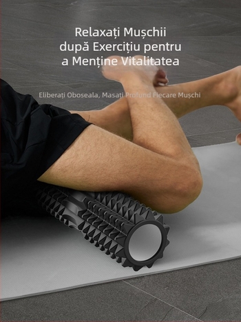 Rolă de masaj din spumă cu țepi pentru relaxare musculară și masaj la spate – fitness și întindere