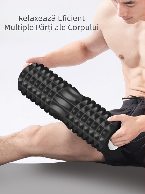 Rolă de masaj din spumă cu țepi pentru relaxare musculară și masaj la spate – fitness și întindere