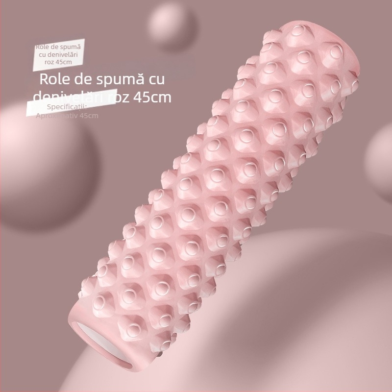 Rolă de masaj din spumă cu țepi pentru relaxare musculară și masaj la spate – fitness și întindere