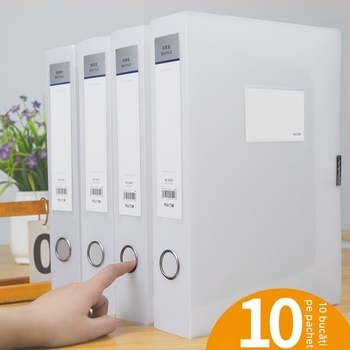 10 cutii transparente pentru fișiere, din plastic, A4, grosime 55 mm, pentru acasă și birou, depozitare verticală, dimensiune mare