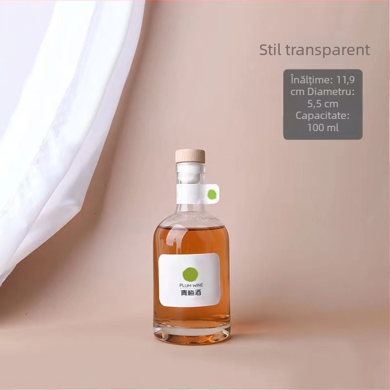 Sticlă din sticlă de 500 ml pentru băuturi alcoolice și vin – recipient gol pentru vodkă și vinuri de fructe