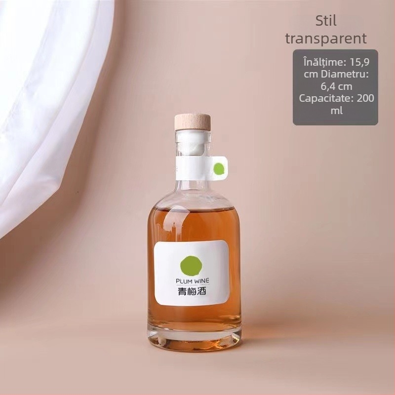 Sticlă din sticlă de 500 ml pentru băuturi alcoolice și vin – recipient gol pentru vodkă și vinuri de fructe