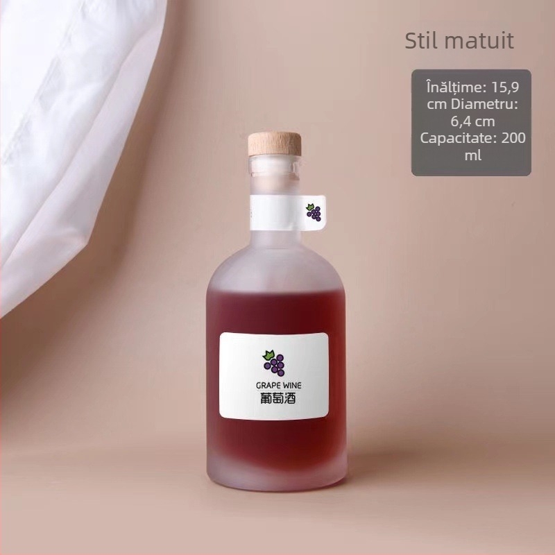 Sticlă din sticlă de 500 ml pentru băuturi alcoolice și vin – recipient gol pentru vodkă și vinuri de fructe