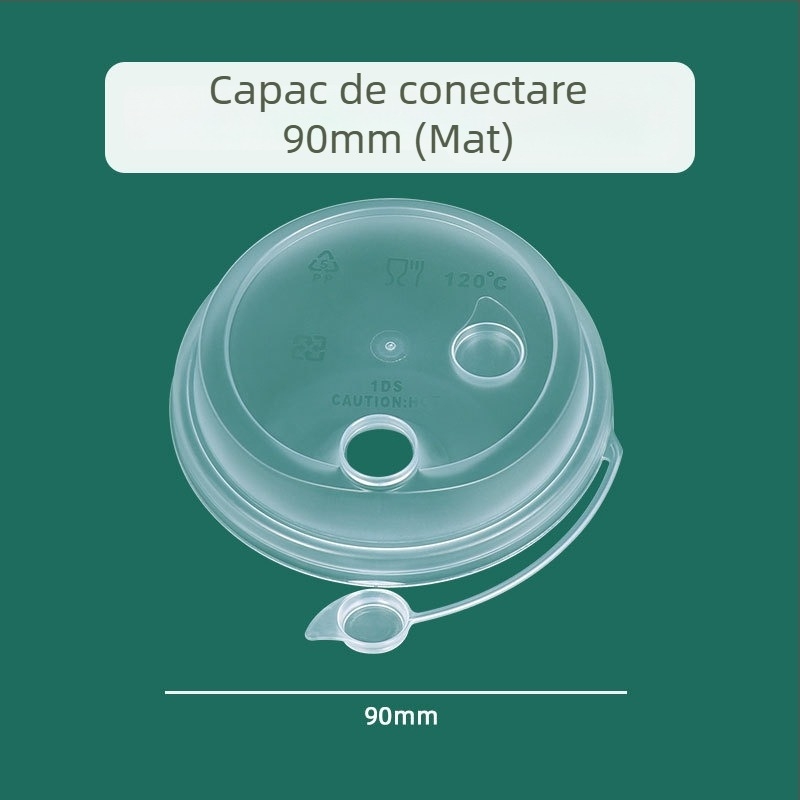 Ding Shan pahar plastic de unică folosință în formă de U, pentru ceai cu lapte, sucuri și băuturi, turnare prin injecție, capacitate 500–700 ml, imprimare logo personalizată