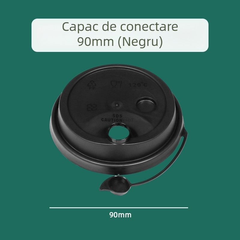 Ding Shan pahar plastic de unică folosință în formă de U, pentru ceai cu lapte, sucuri și băuturi, turnare prin injecție, capacitate 500–700 ml, imprimare logo personalizată