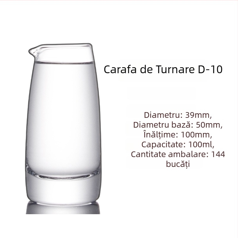 Decantor din sticlă pentru băuturi spirtoase, cu scară de măsurare pe mâner, stil chinezesc, pentru uz casnic
