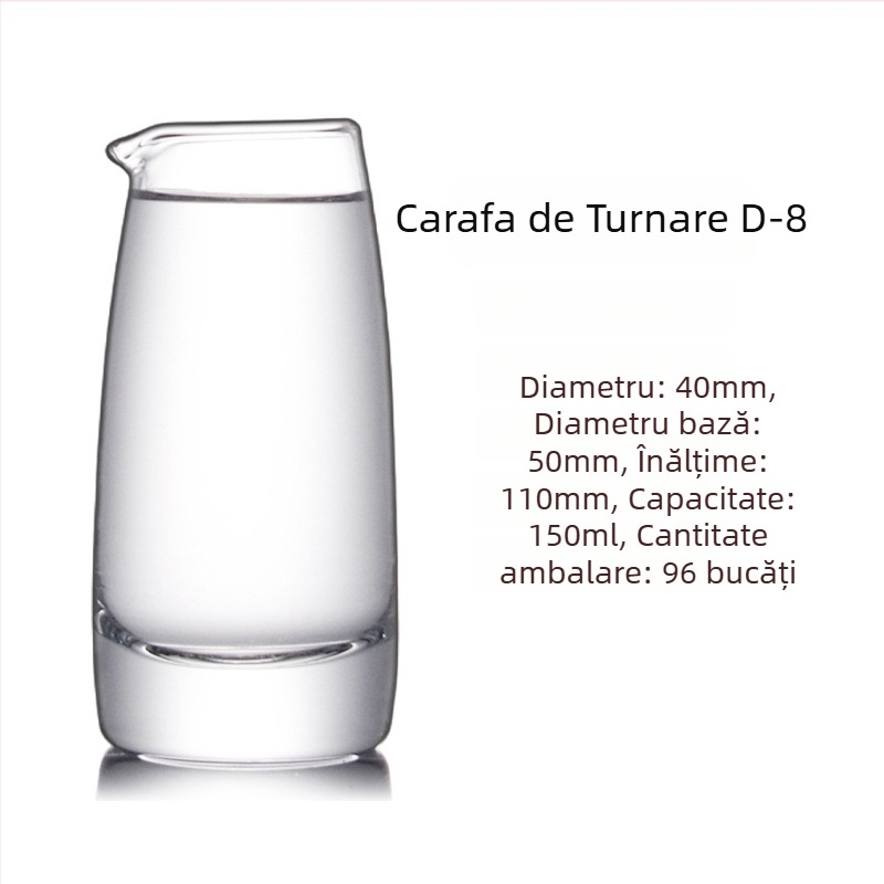 Decantor din sticlă pentru băuturi spirtoase, cu scară de măsurare pe mâner, stil chinezesc, pentru uz casnic