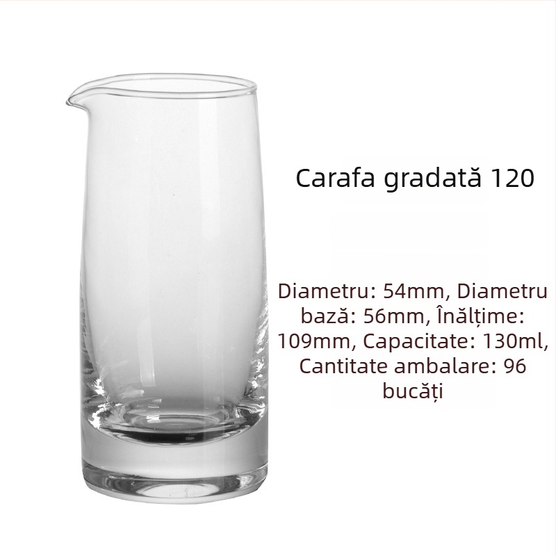 Decantor din sticlă pentru băuturi spirtoase, cu scară de măsurare pe mâner, stil chinezesc, pentru uz casnic