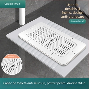 Capac de toaletă pentru WC de tip squat, din ABS, etanș, anti-miros, accesoriu universal pentru baie