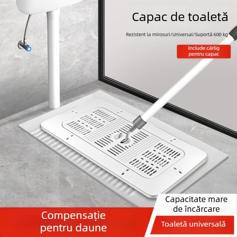 Capac de toaletă pentru WC de tip squat, din ABS, etanș, anti-miros, accesoriu universal pentru baie