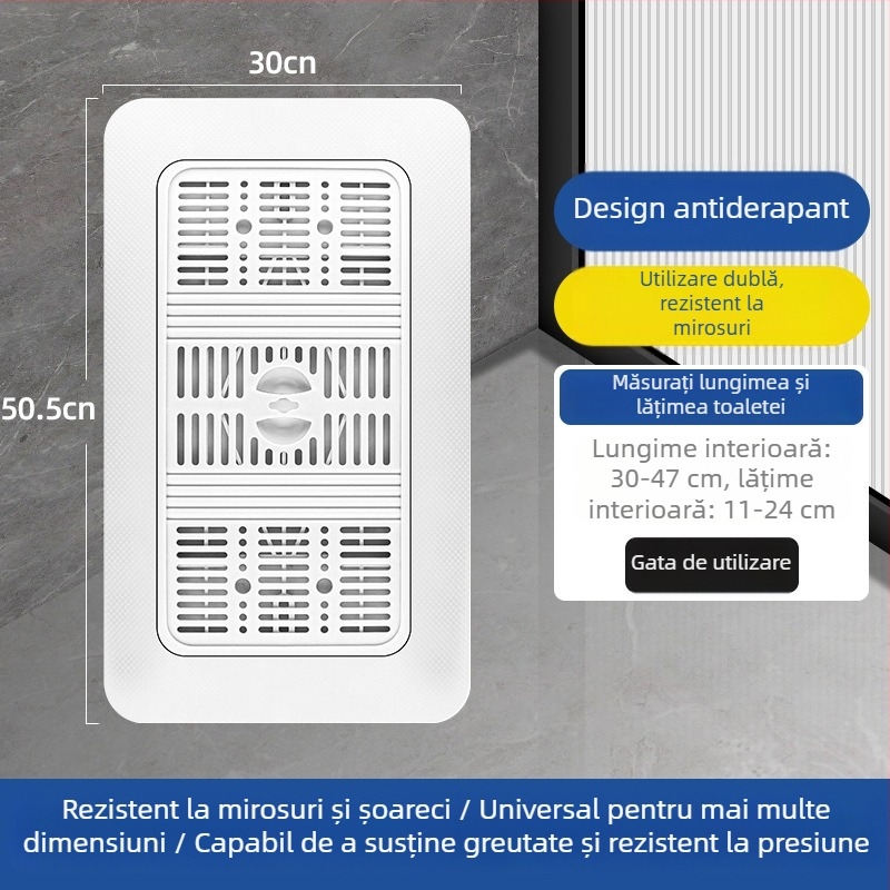 Capac de toaletă pentru WC de tip squat, din ABS, etanș, anti-miros, accesoriu universal pentru baie