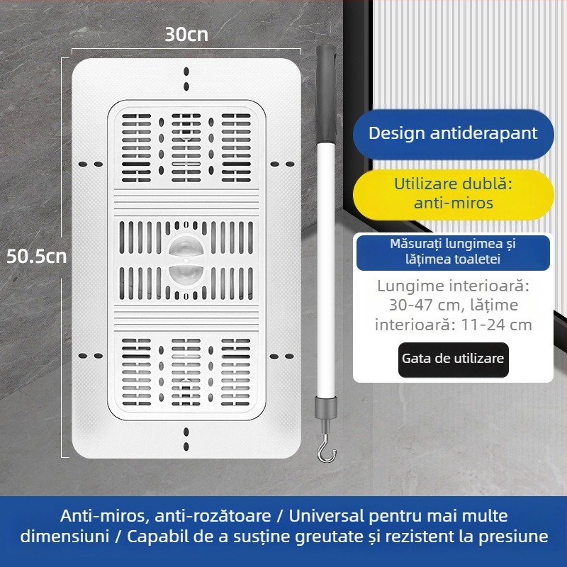 Capac de toaletă pentru WC de tip squat, din ABS, etanș, anti-miros, accesoriu universal pentru baie