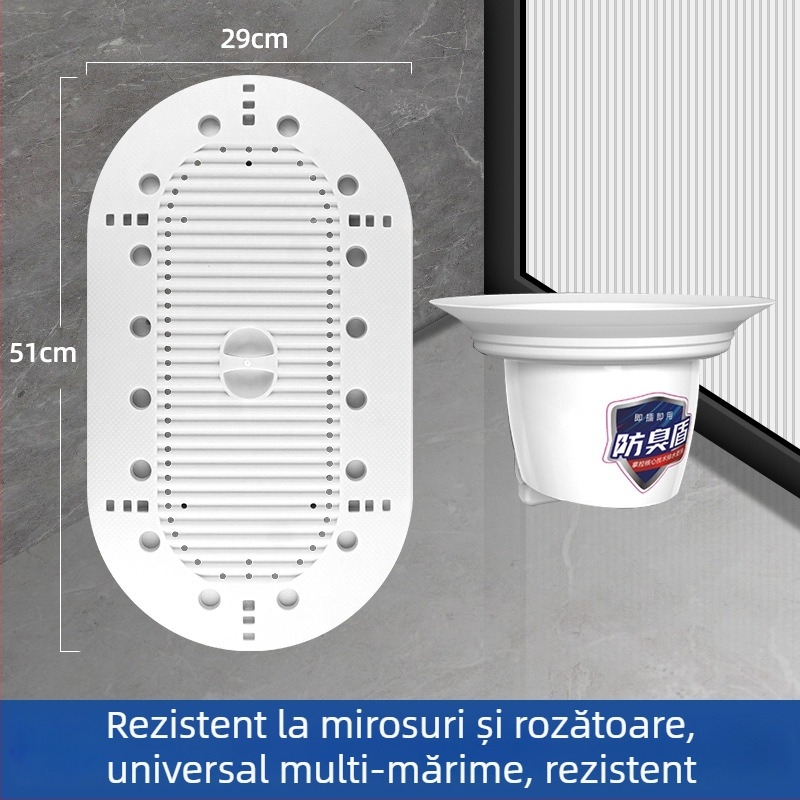 Capac de toaletă pentru WC de tip squat, din ABS, etanș, anti-miros, accesoriu universal pentru baie