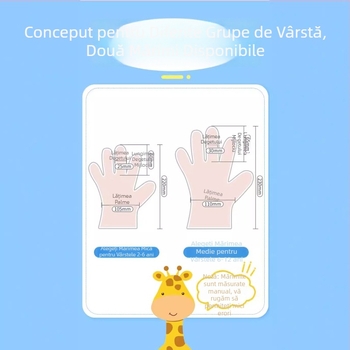 Mănuși de unică folosință pentru copii, clasă alimentară, îngroșate, ambalare individuală, design drăguț cu desene animate, material PE