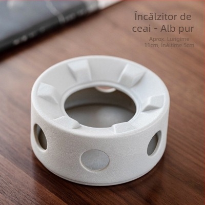 Ceainic ceramic negru pentru uz casnic, ceainic pentru prepararea ceaiului, set Kung Fu de ceai, ceai în stil retro încălzit cu lumânare