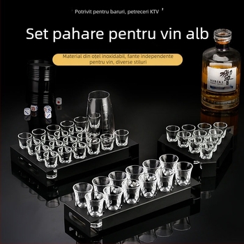 Suport pentru pahare, în formă de glonț, din oțel inoxidabil, pentru shoturi și pahare de bar