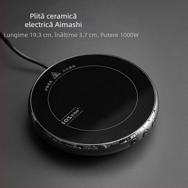 Ceainic din sticlă cu mâner arcuit, pentru aburire și fierbere, utilizare în birou, compatibil cu plita ceramică electrică