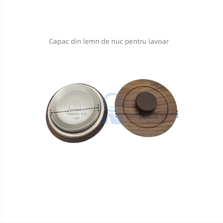 Capac din lemn de nuc cu capac din bambus pentru ceainic din sticlă – accesorii pentru ceai, capac din lemn multifuncțional