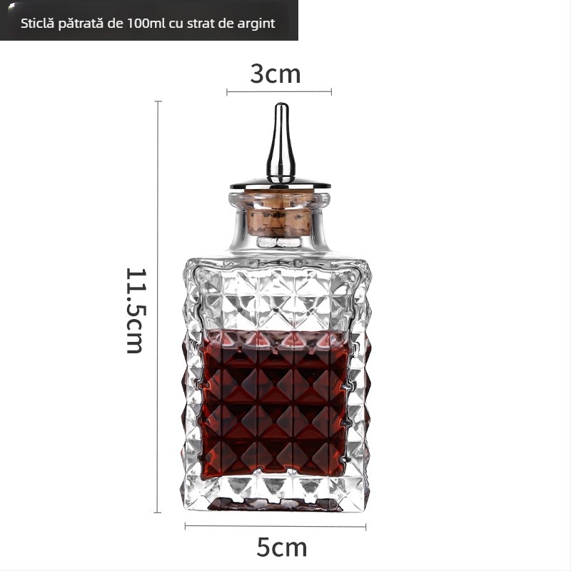 Sticlă de bitters în stil japonez pentru absint și cocktailuri – sticlă de bar din sticlă