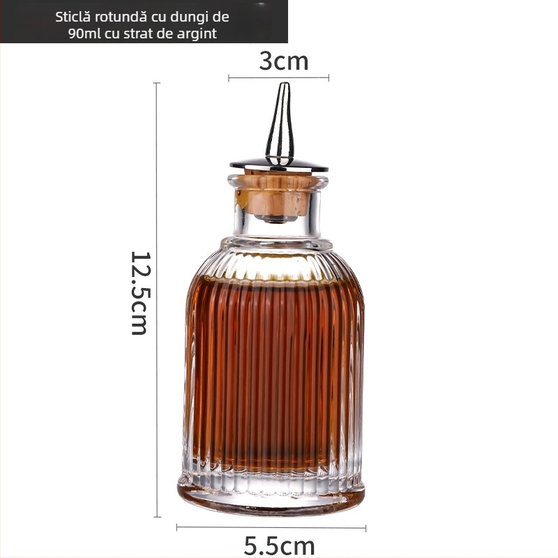 Sticlă de bitters în stil japonez pentru absint și cocktailuri – sticlă de bar din sticlă