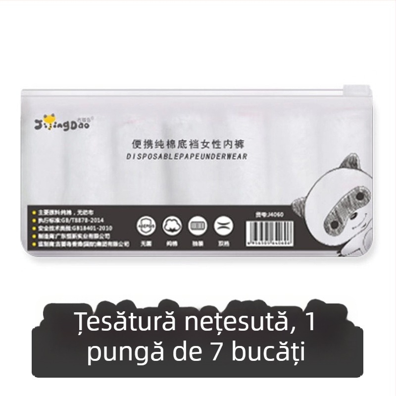 Chiloți de damă din bumbac 100%, de unică folosință, pentru perioada postnatală, călătorii, talie medie, croială triunghiulară, respirabili