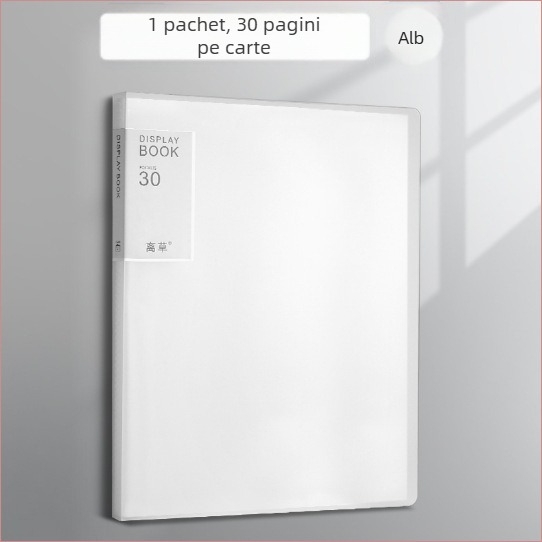 Mapă plastic transparentă cu inserții, pentru birou, capacitate mare, dosar de documente cu mai multe compartimente.