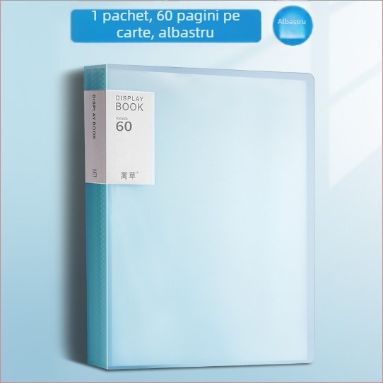 Mapă plastic transparentă cu inserții, pentru birou, capacitate mare, dosar de documente cu mai multe compartimente.